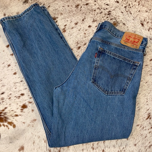 Levi's Other - Levis 550 36x34 Mens Straight Leg Medium Wash Jeans Mid Rise